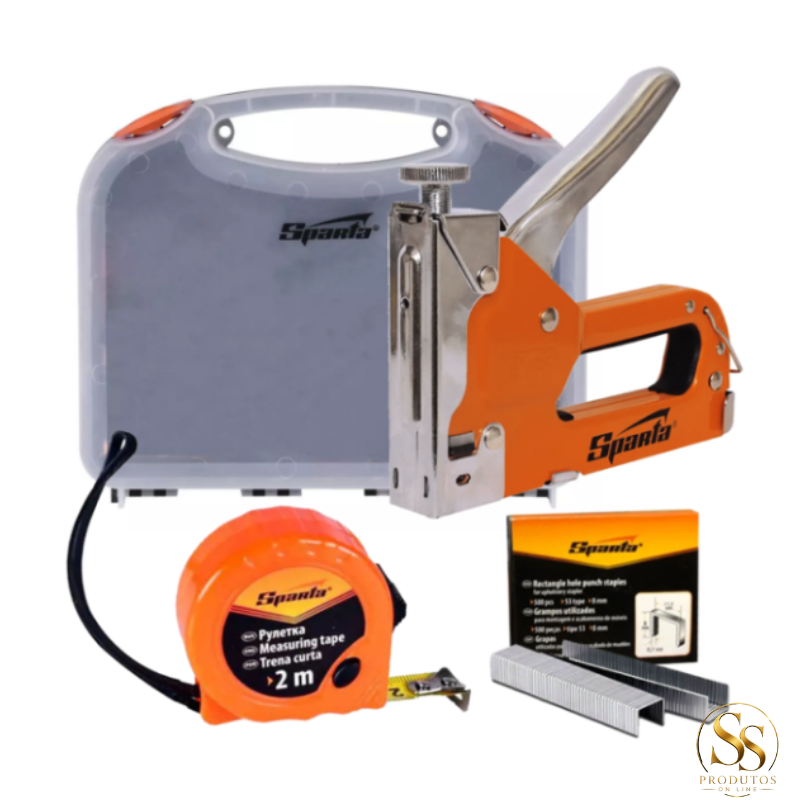 Kit Grampeador de Tapeceiro Maleta com 3 Peças